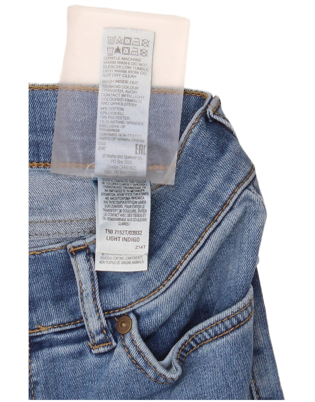 Marks & Spencer Jean évasé autographe pour femme UK 10 Small W26 L30 Bleu