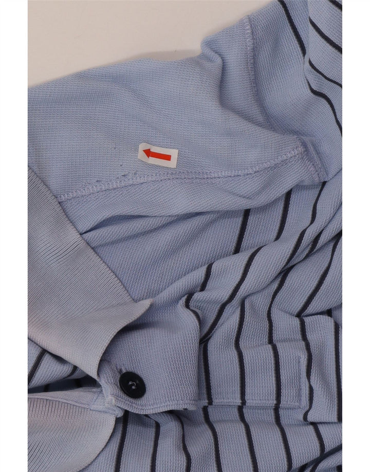 Hugo Boss Homme Polo Large Bleu Rayé Coton