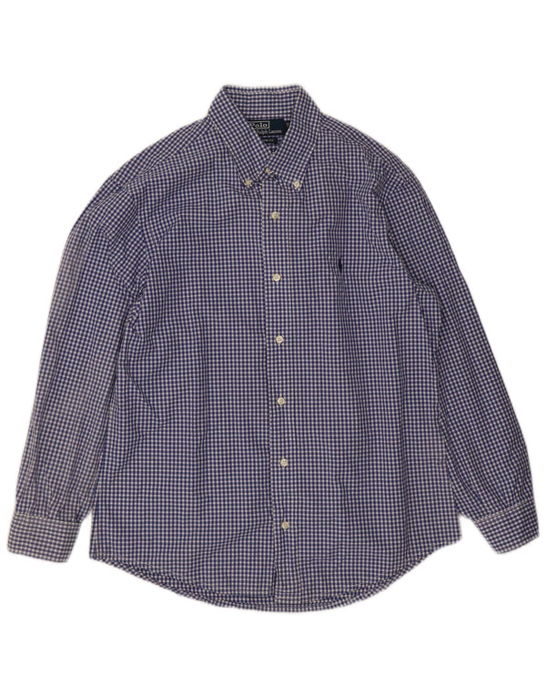 Polo Ralph Lauren Chemise homme Taille 39 15 1/2 Vichy bleu marine moyen