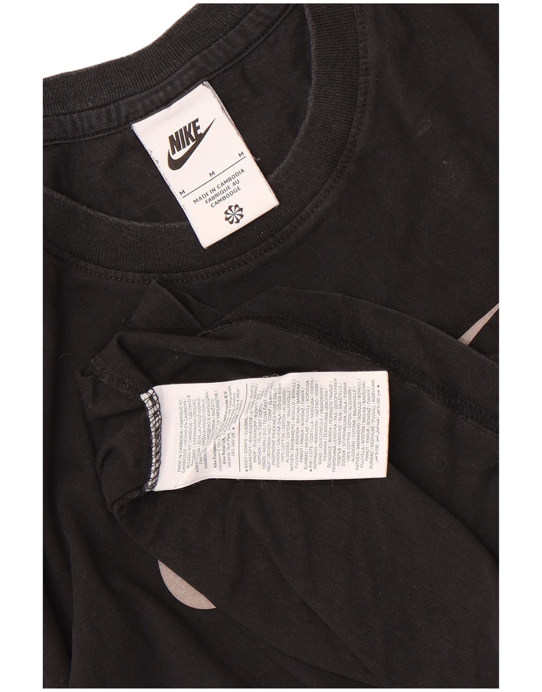Nike T-shirt graphique en coton color block noir moyen pour homme