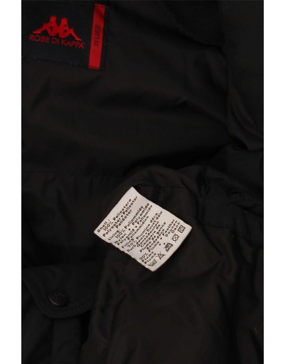 Kappa Manteau rembourré pour homme UK 44 2XL Noir Polyester