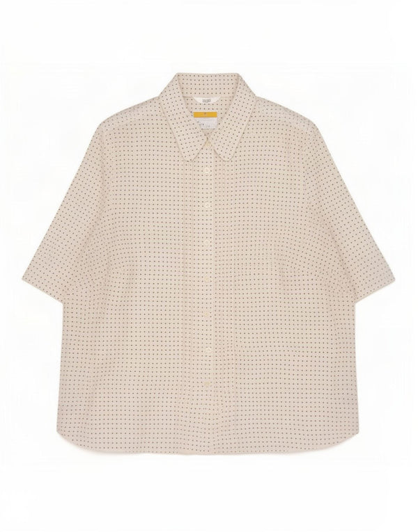 Marks & Spencer Chemisier à manches courtes pour femme UK 24 4XL Blanc à pois