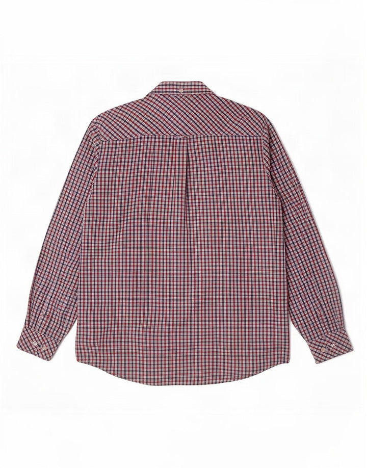 Ben Sherman Chemise Heritage Homme Grand Carreau Rouge Coton