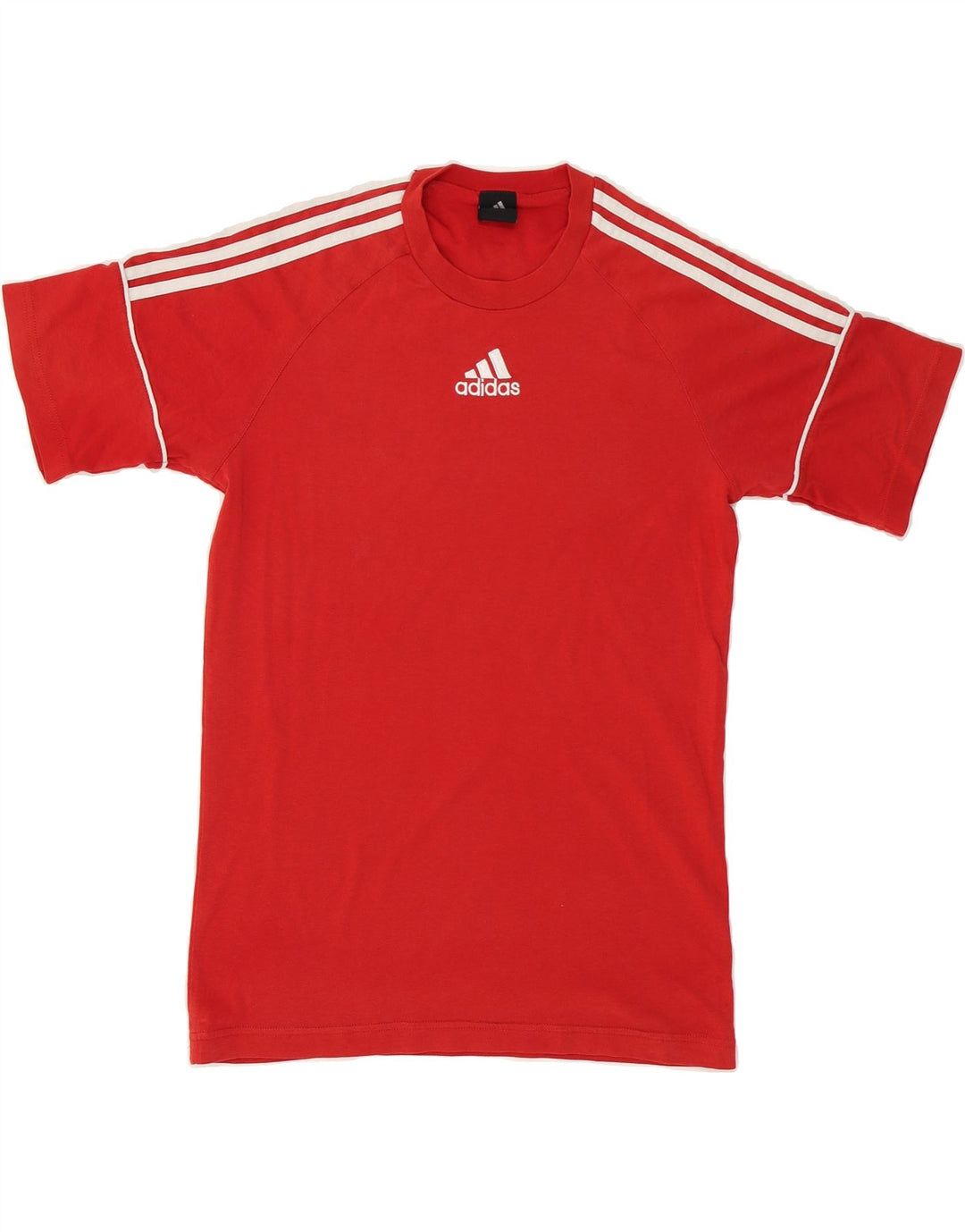 ADIDAS Mens T-Shirt Top Size 36/38 Small Red Cotton Vintage Adidas and Second-Hand Adidas from Messina Hembry 