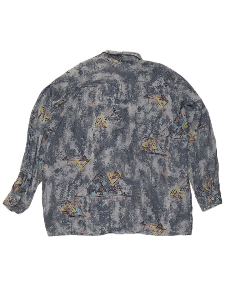 Chemise Homme Camargue Taille 43/44 XL Bleu Géométrique