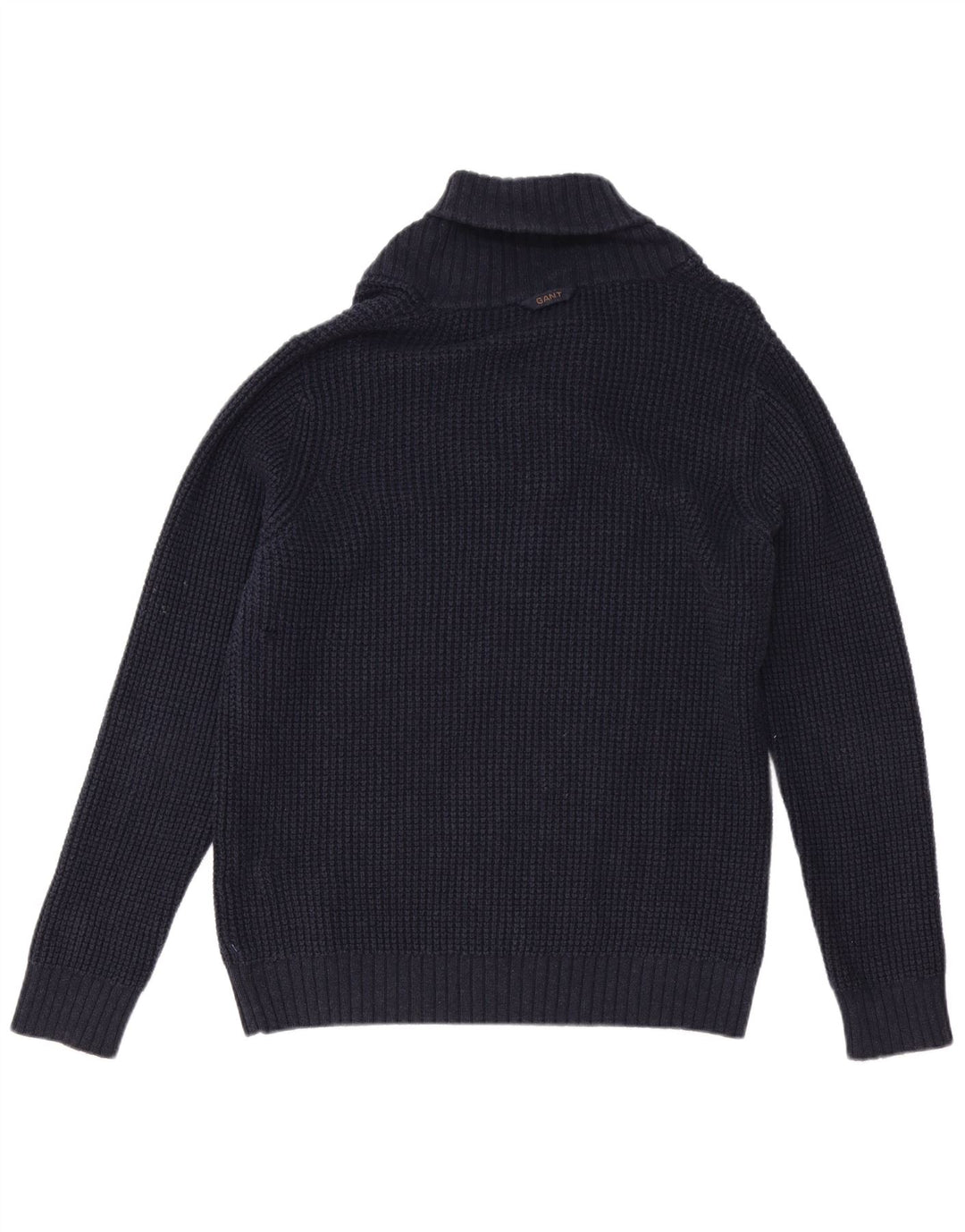 Gant Pull col châle homme bleu marine moyen coton