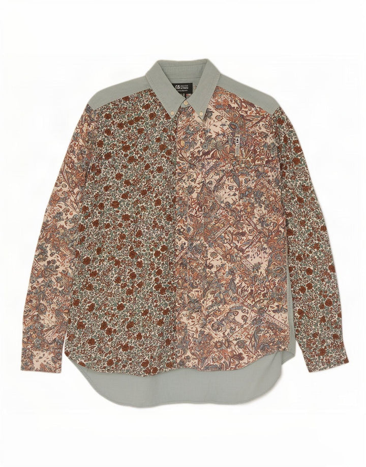 Verte Vallée Chemise Velours Côtelé Medium Multicolore Floral Homme