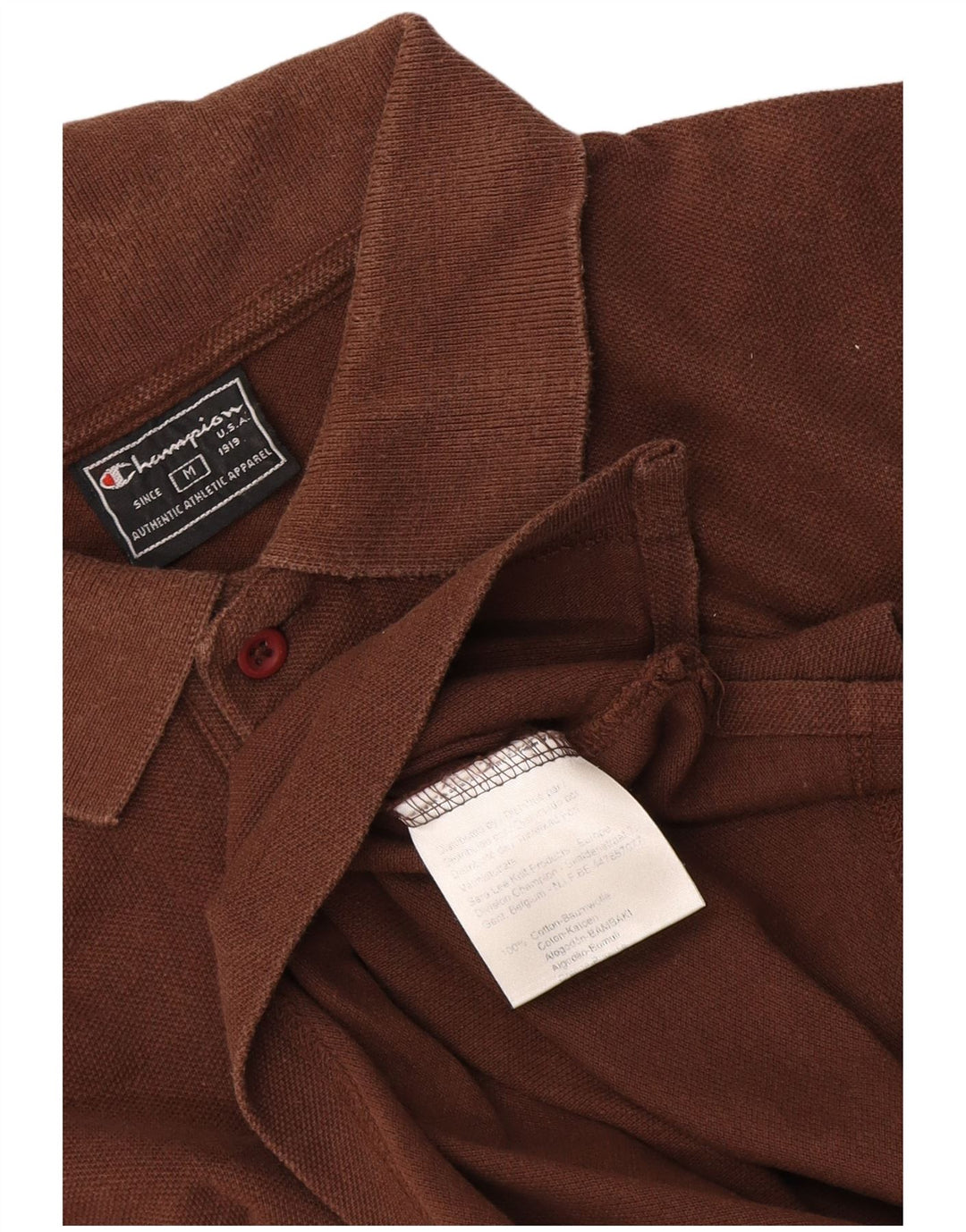Champion Polo Homme Marron Moyen Coton