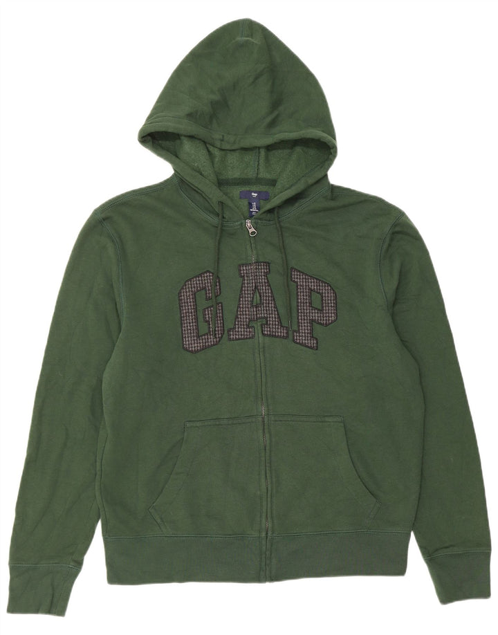 Gap Pull à Capuche Zippé Graphique Homme Vert Moyen Coton