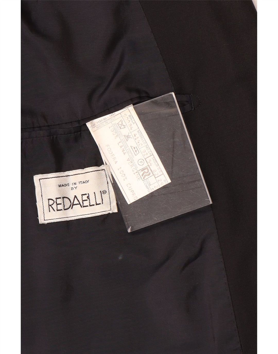Redaelli Veste Blazer Croisée Homme IT 54 2XL Laine Noir