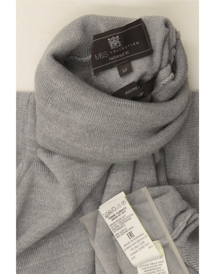 Marks & Spencer Pull col roulé pour femme UK 14 Gris moyen