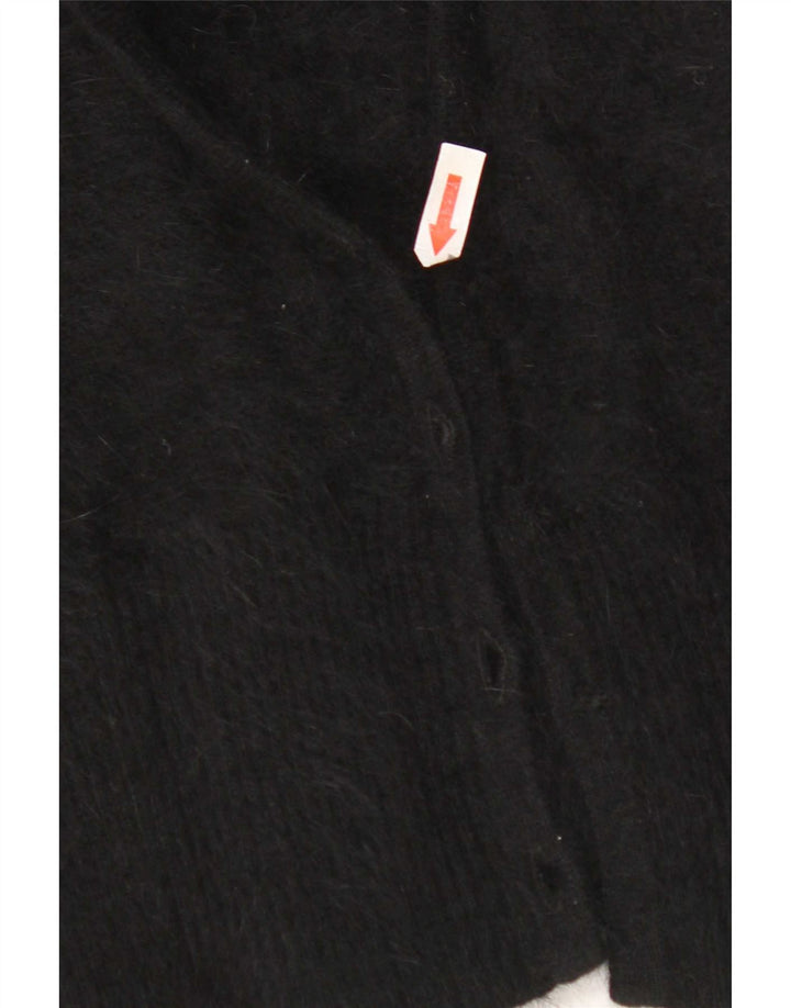 Monsoon Cardigan ouvert pour femme UK 12 Angora noir moyen
