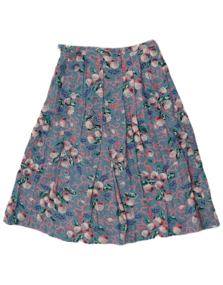 jupe plissée femme vintage W26 Petit Bleu Floral