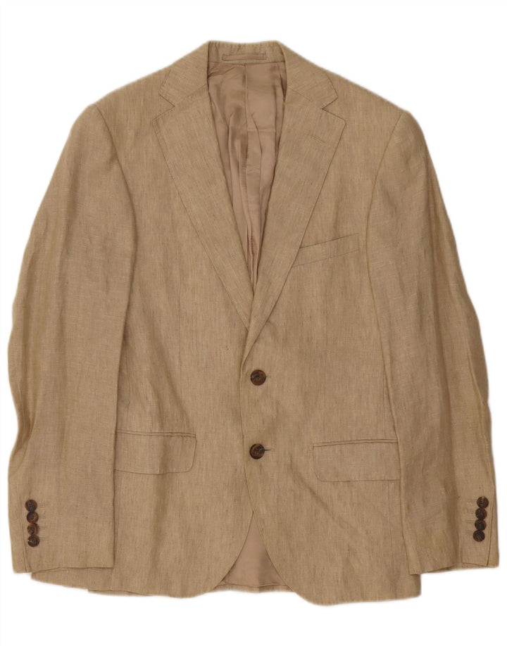 Aquascutum Veste blazer à 2 boutons pour homme UK 36 Petit Marron