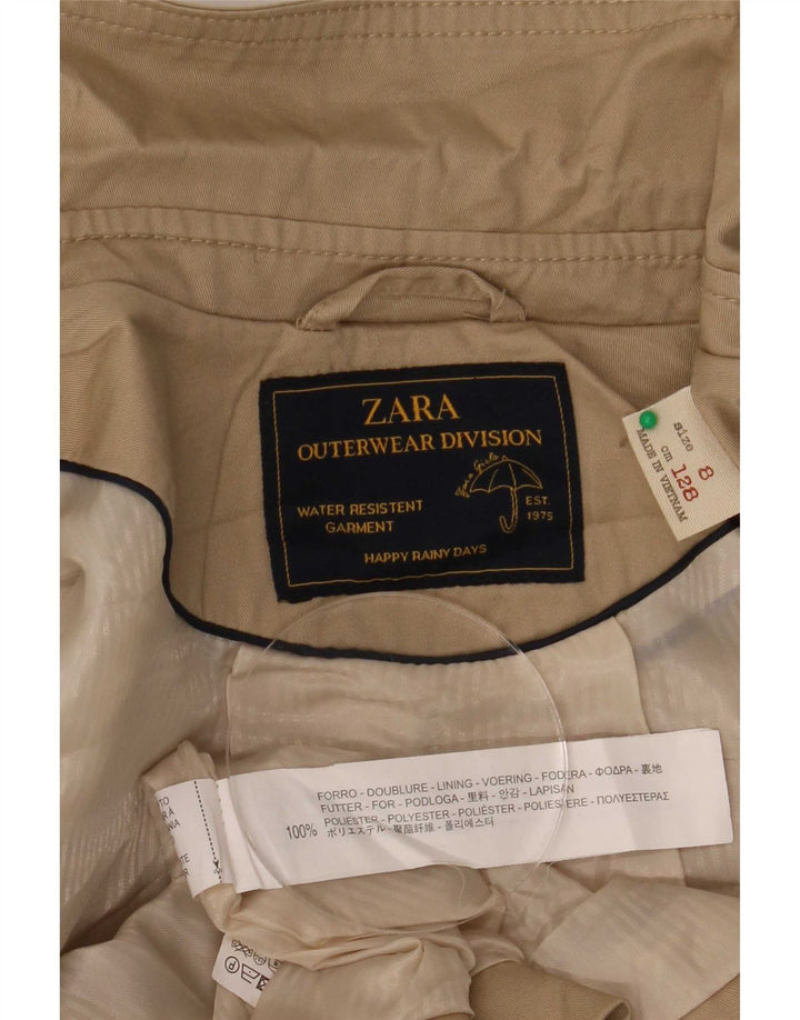 Imperméable croisé Zara Fille 7-8 ans Beige Polyester