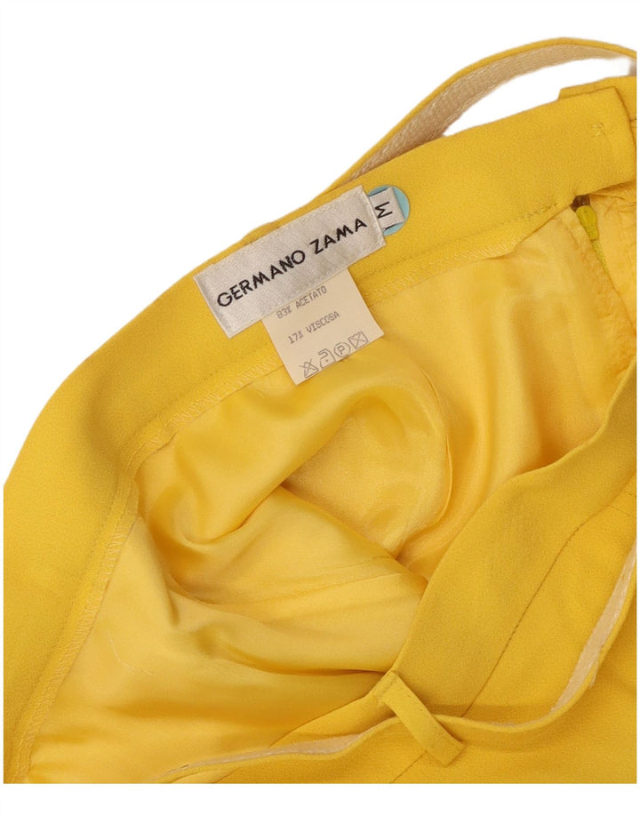 Germano Zama Jupe trapèze pour femme Medium W28 en acétate jaune