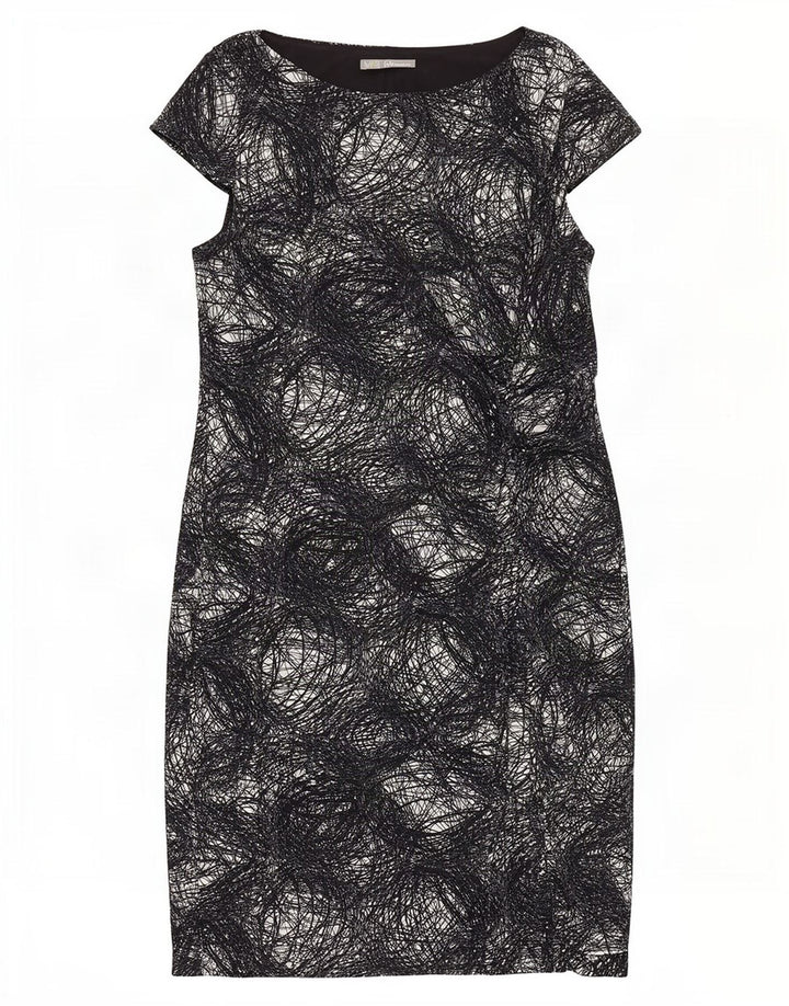 Marks & Spencer Robe fourreau à motif abstrait pour femme UK 20 2XL Noir