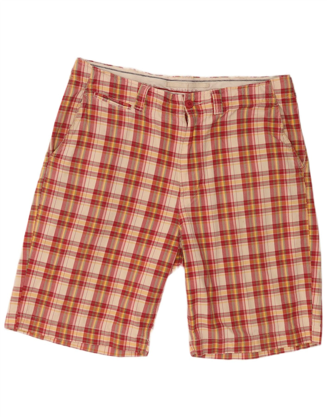 Woolrich Short Chino Homme W38 XL Coton à Carreaux Multicolore