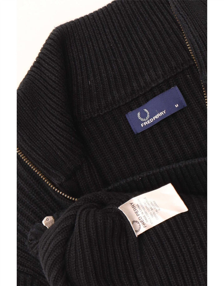 Fred Perry Pull Cardigan Homme Noir Moyen Coton