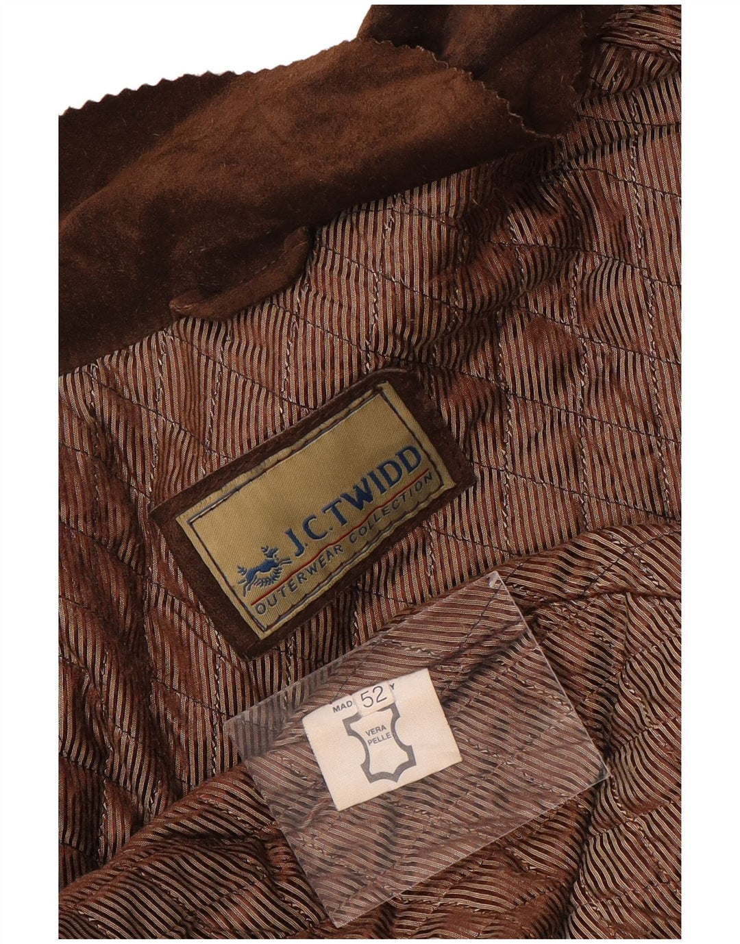 J. C. Twidd Veste en daim pour homme IT 52 XL en cuir marron