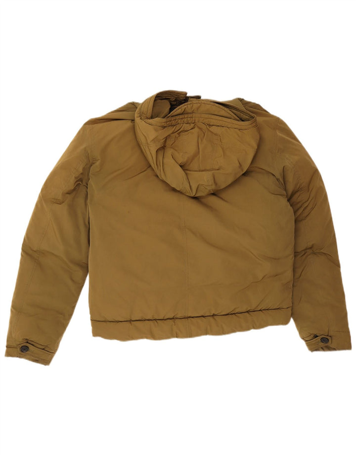 French Connection Veste matelassée à capuche pour homme UK 36 Small Kaki Polyester