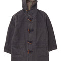 Stefanel Duffle Coat à capuche pour homme UK 38 Bleu moyen Laine