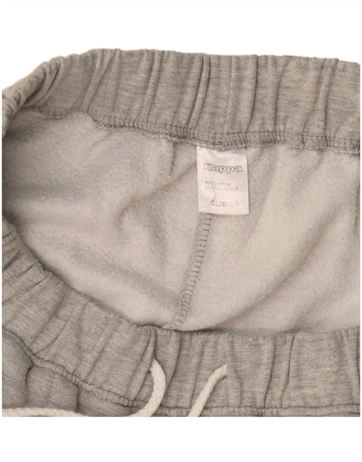 Kappa Pantalon De Survêtement Homme Large Gris Moucheté Coton