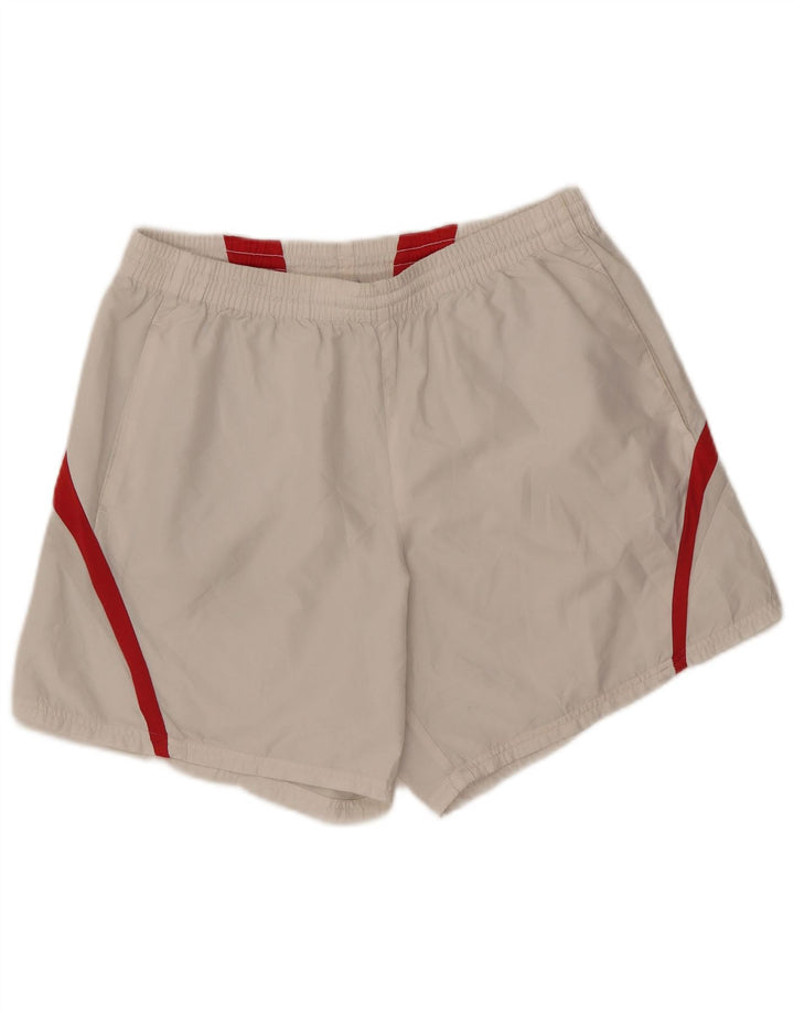 Fila Short de Sport Homme Blanc Moyen Polyester Colorblock