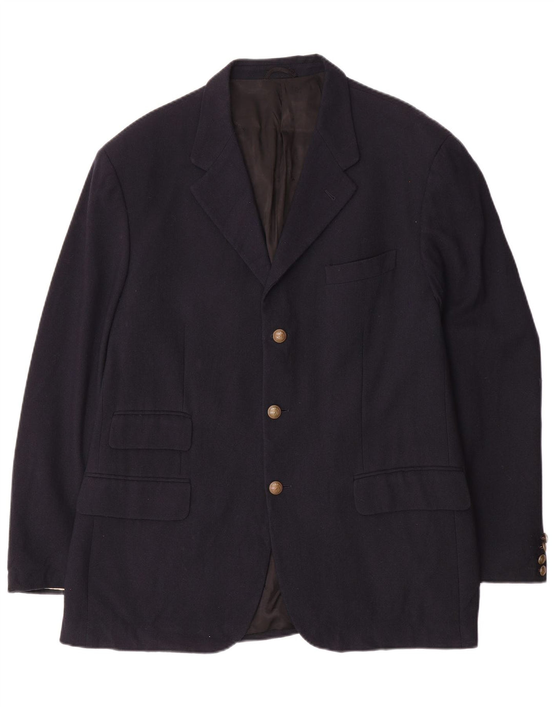Brooksfield Veste blazer à 3 boutons pour homme UK 40 Grande laine bleu marine