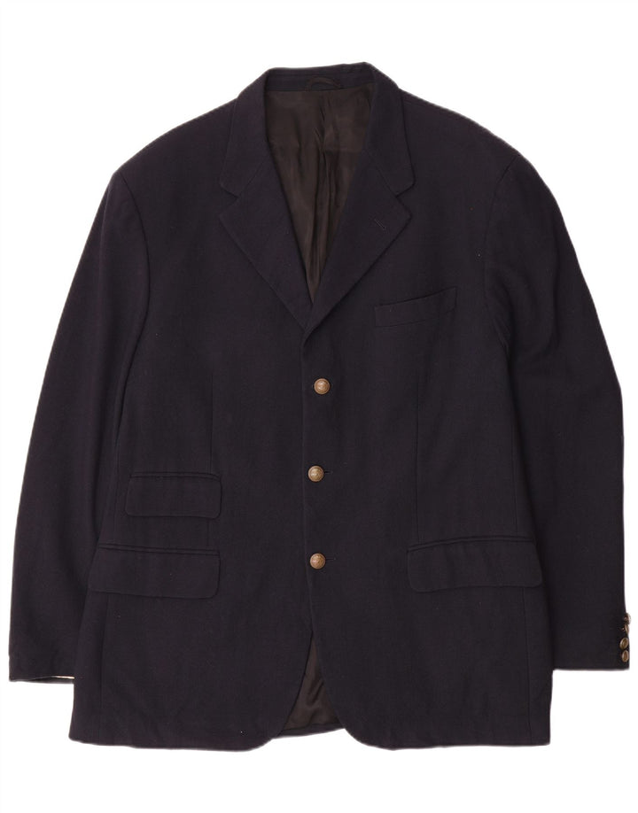 Brooksfield Veste blazer à 3 boutons pour homme UK 40 Grande laine bleu marine