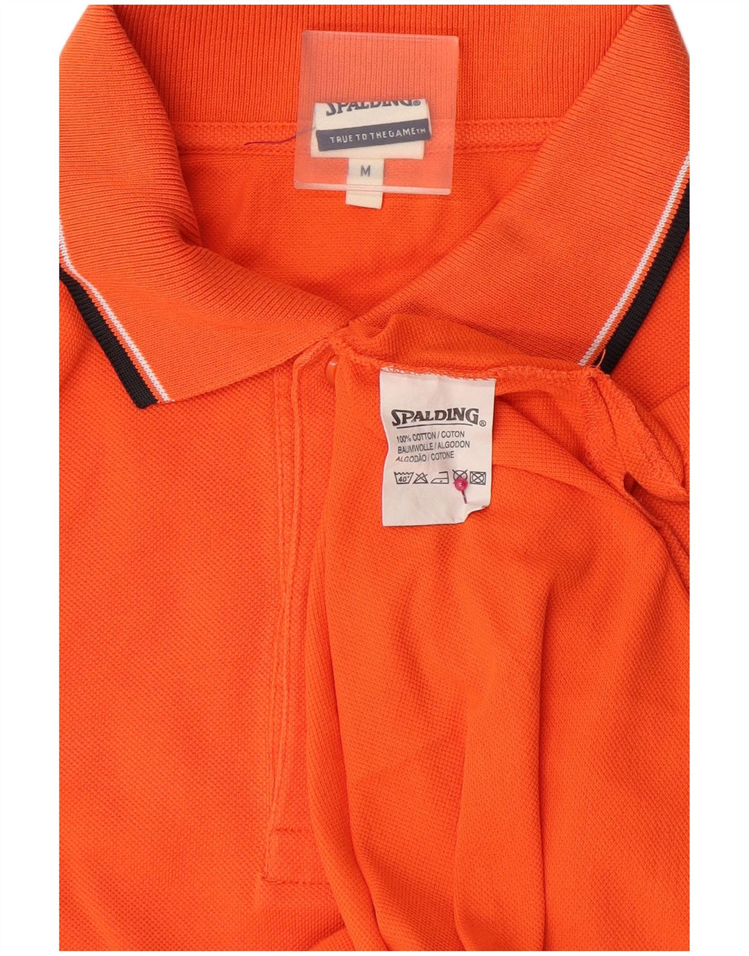 Spalding Polo Homme Orange Moyen Coton