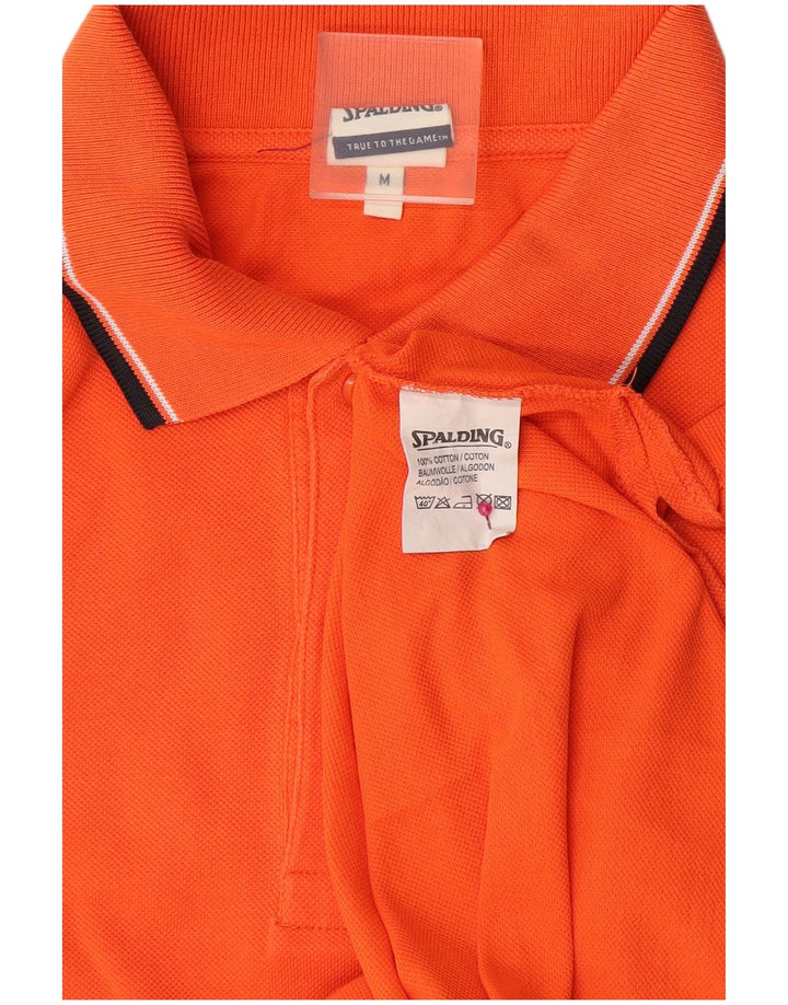 Spalding Polo Homme Orange Moyen Coton