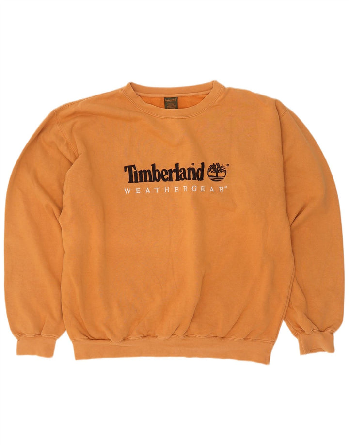 Timberland Sweat-shirt graphique pour hommes, grand coton orange