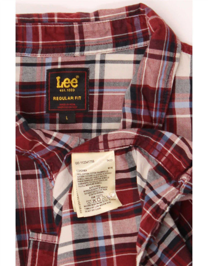 Lee Chemise Regular Fit Homme Grand Carreau Rouge Coton