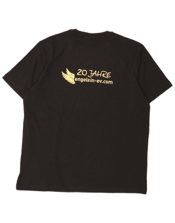 Adidas T-shirt graphique pour hommes, grand, en coton noir