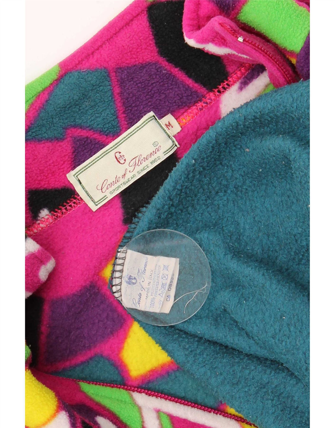 Conte of Florence Pull Polaire Homme Moyen Multicolore Géométrique