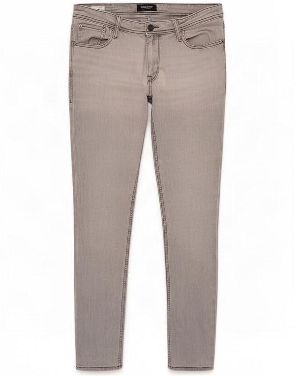 Jack & Jones Mens Liam Skinny Jeans W34 L34 Gris Coton