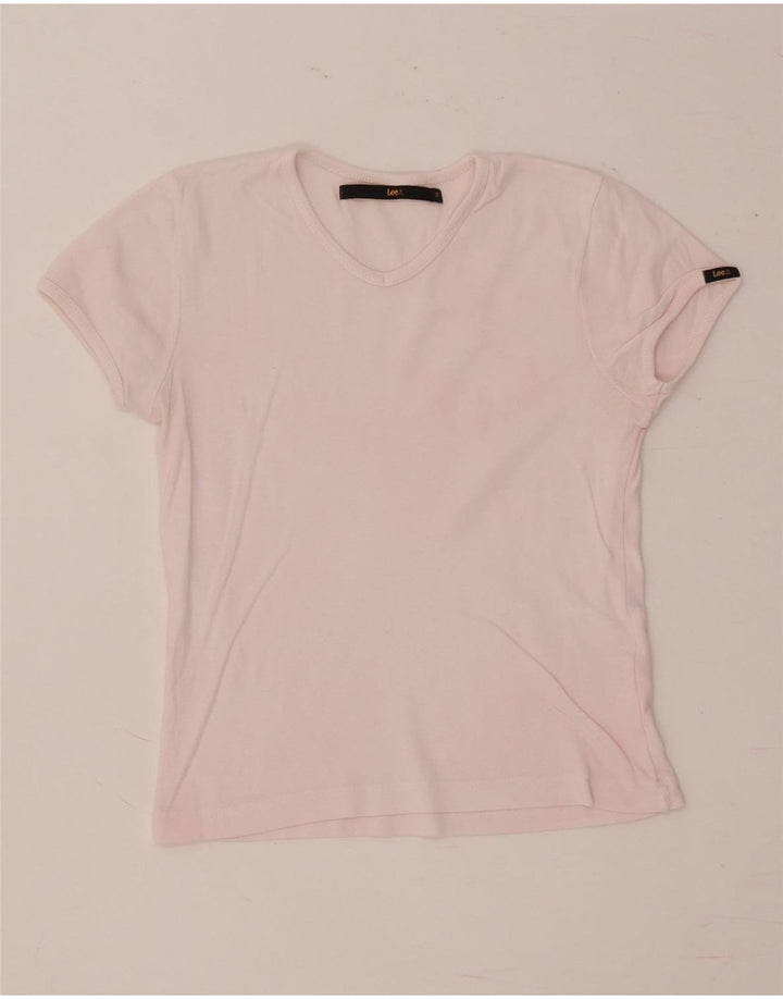 LEE T-shirt court pour femme UK 12 Rose moyen