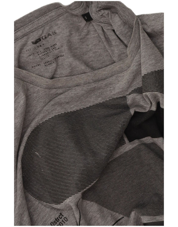 Gas T-Shirt Graphique Homme Top XL Gris Coton