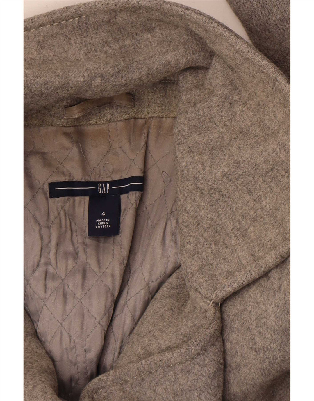 Gap Manteau croisé pour femme US 4 Small Gris