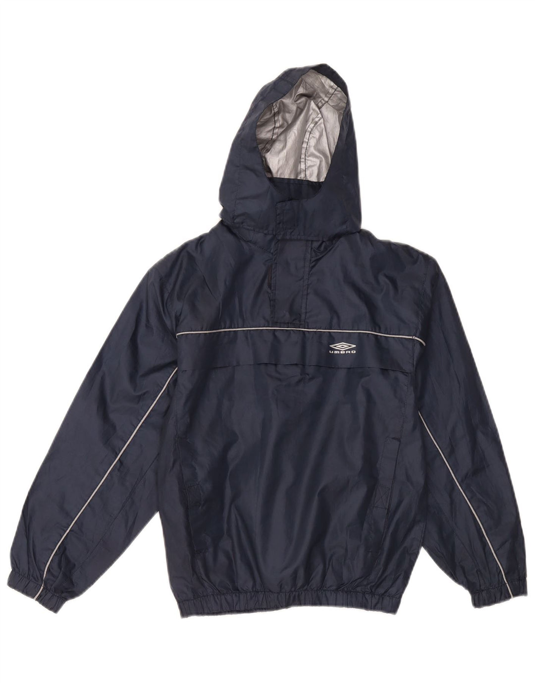 UMBRO Veste de pluie à capuche pour garçon 7-8 ans Bleu marine Polyester