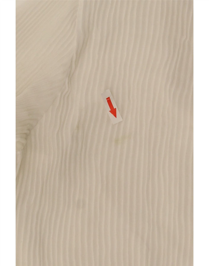 Zara Femme Chemise Blouse UK 10 Petit Blanc Polyester