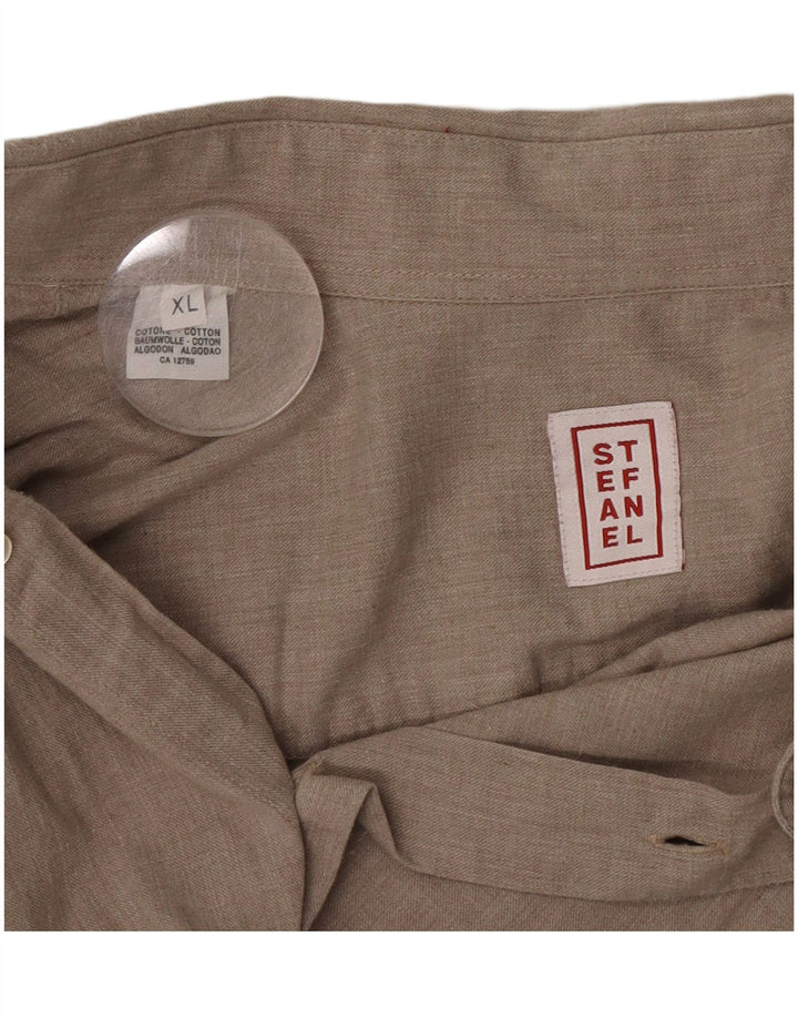 Stefanel Chemise Homme XL Coton Beige
