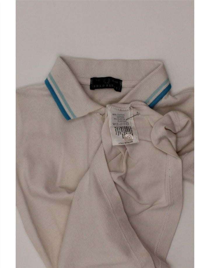 Fred Perry Polo Garçon 3-4 ans Coton Blanc Cassé