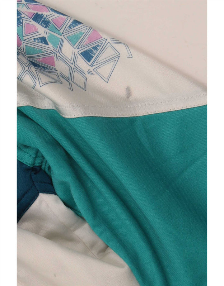 Ellesse Mens Graphic Survêtement Top Jacket XS Vert Géométrique Rétro