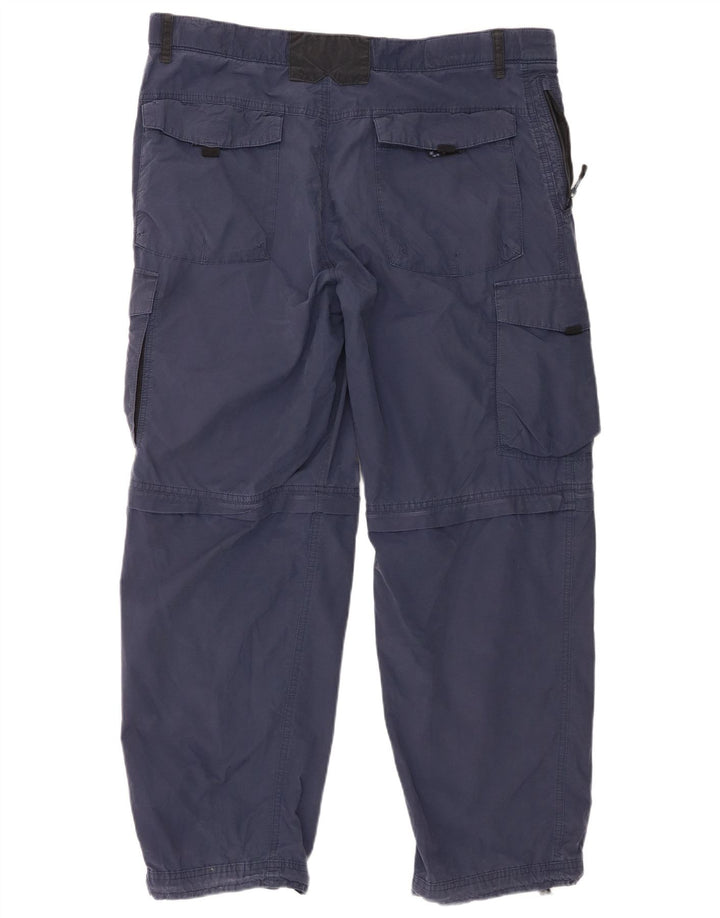 Marks & Spencer Pantalon cargo droit coupe droite pour homme W38 L29 Bleu marine