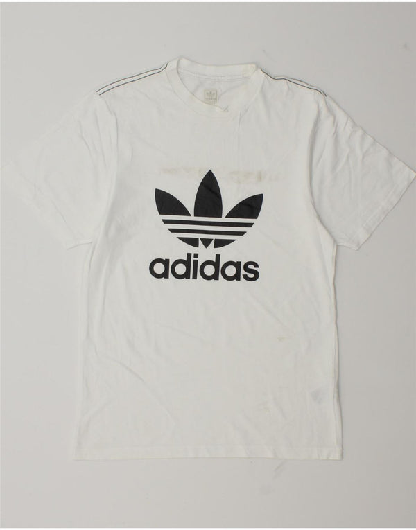 Adidas T-shirt graphique pour hommes, petit haut en coton blanc