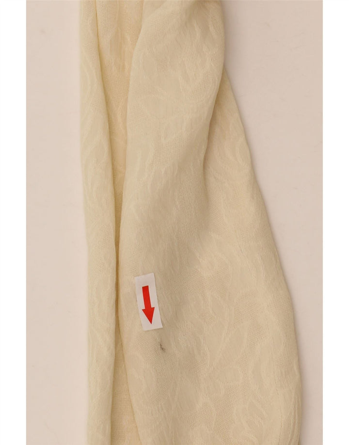 vintage Femmes Voir À Travers Chemise Blouse UK 14 Beige Moyen