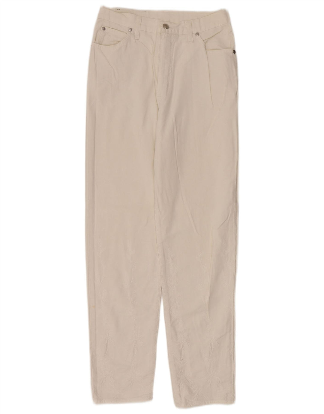 LAURA BIAGIOTTI Jean droit femme W28 L30 coton blanc