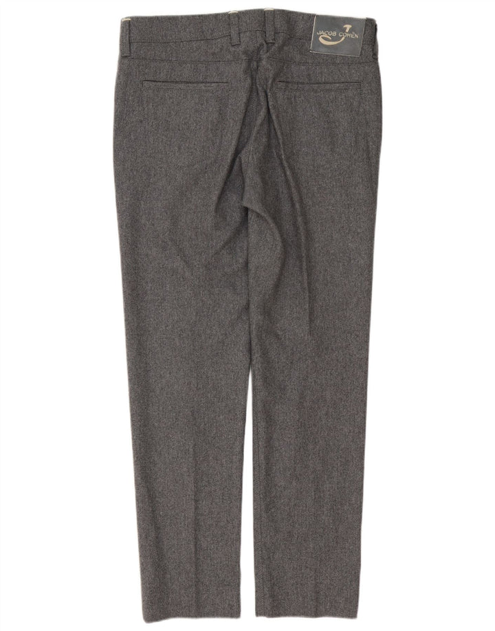 Jacob Cohen Pantalon de Costume Slim Homme W34 L31 Laine Grise
